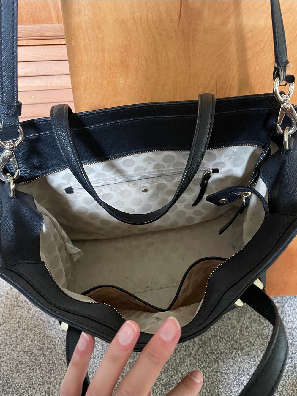 kate spade Black Saffiano Leather Crossbody Satchel (large) - Picture 4 of 4